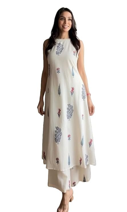 Women Pure Cotton Kurta Palazzo Set