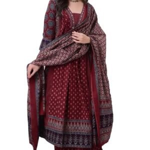Rayon Printed Anarkali Kurta and Pant